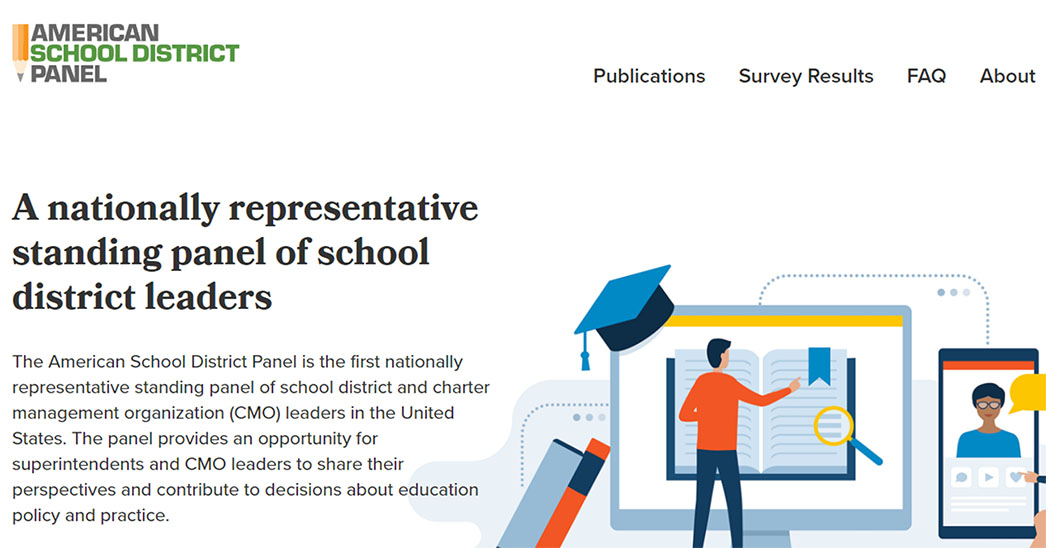 A screenshot of the American School District Panel website.